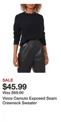 Nordstrom Vince Camuto Exposed Seam Crewneck Sweater offer