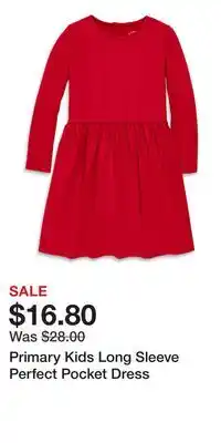 Nordstrom Primary Kids Long Sleeve Perfect Pocket Dress offer