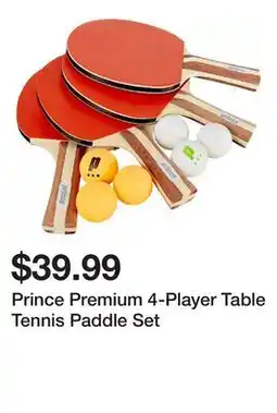 Dick's Sporting Goods Prince Premium 4-Player Table Tennis Paddle Set offer