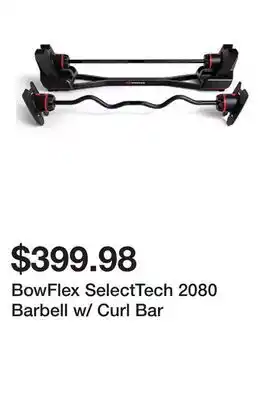 Dick's Sporting Goods BowFlex SelectTech 2080 Barbell w/ Curl Bar offer