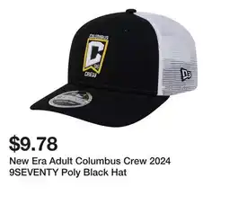 Dick's Sporting Goods New Era Adult Columbus Crew 2024 9SEVENTY Poly Black Hat offer