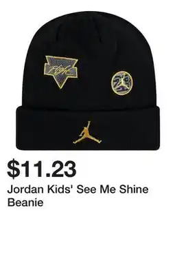 Dick's Sporting Goods Jordan Kids' See Me Shine Beanie offer