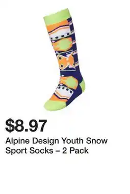 Dick's Sporting Goods Alpine Design Youth Snow Sport Socks – 2 Pack offer