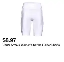 Dick's Sporting Goods Under Armour Women's Softball Slider Shorts offer