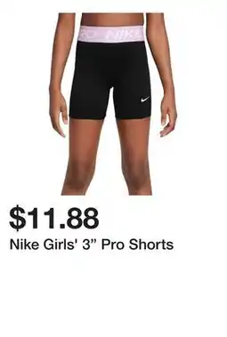 Dick's Sporting Goods Nike Girls' 3 Pro Shorts offer
