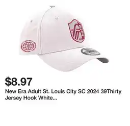Dick's Sporting Goods New Era Adult St. Louis City SC 2024 39Thirty Jersey Hook White Stretch Hat offer
