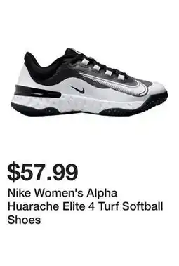 Dick's Sporting Goods Nike Women's Alpha Huarache Elite 4 Turf Softball Shoes offer