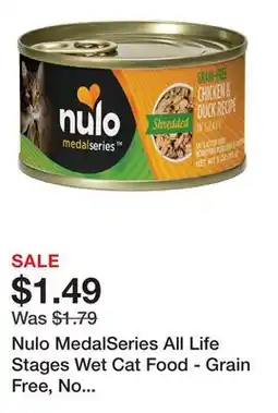 Petsmart Nulo MedalSeries All Life Stages Wet Cat Food - Grain Free, No Corn, Wheat & Soy, 3 Oz offer