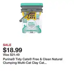 Petsmart Purina Tidy Cats Free & Clean Natural Clumping Multi-Cat Clay Cat Litter - Unscented, Low Dust offer