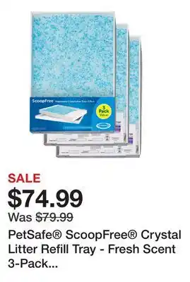 Petsmart PetSafe ScoopFree Crystal Litter Refill Tray - Fresh Scent 3-Pack - Leak Protection/Low Tracking offer