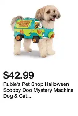 Petsmart Rubie's Pet Shop Halloween Scooby Doo Mystery Machine Dog & Cat Costume offer