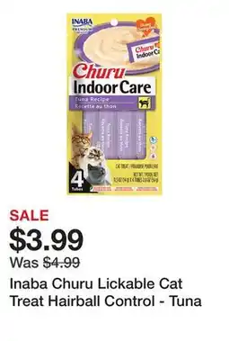 Petsmart Inaba Churu Lickable Cat Treat Hairball Control - Tuna offer