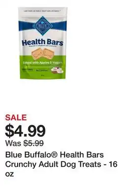 Petsmart Blue Buffalo Health Bars Crunchy Adult Dog Treats - 16 oz offer