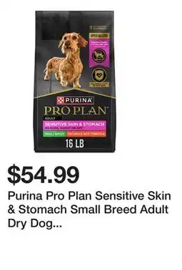 Petsmart Purina Pro Plan Sensitive Skin & Stomach Small Breed Adult Dry Dog Food - Salmon & Rice offer
