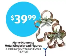 Aldi Merry Moments Metal Gingerbread Figures offer