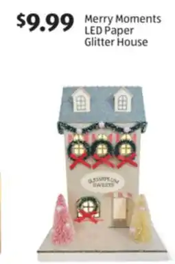 Aldi Merry Moments LED Paper Glitter House offer