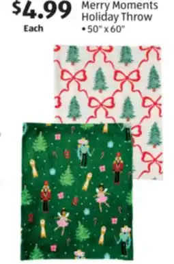 Aldi Merry Moments Holiday Throw offer