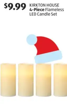 Aldi KIRKTON HOUSE 4-Piece Flameless LED Candle Set offer