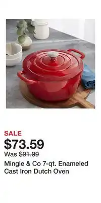 Kohl's Mingle & Co 7-qt. Enameled Cast Iron Dutch Oven offer