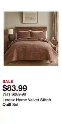 Kohl's Levtex Home Velvet Stitch Quilt Set offer