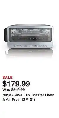 Kohl's Ninja 8-in-1 Flip Toaster Oven & Air Fryer (SP151) offer