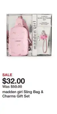 Kohl's madden girl Sling Bag & Charms Gift Set offer