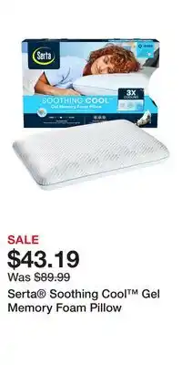 Kohl's Serta Soothing Cool Gel Memory Foam Pillow offer