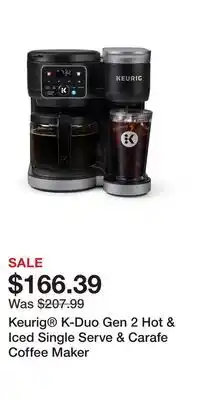 Kohl's Keurig K-Duo Gen 2 Hot & Iced Single Serve & Carafe Coffee Maker offer