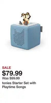 Kohl's tonies Starter Set with Playtime Songs offer