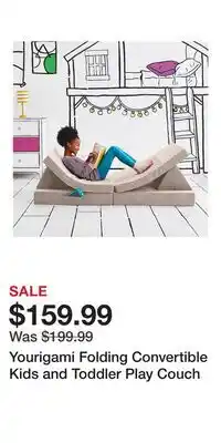 Kohl's Yourigami Folding Convertible Kids and Toddler Play Couch offer