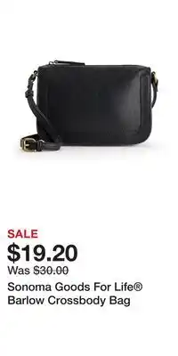 Kohl's Sonoma Goods For Life Barlow Crossbody Bag offer