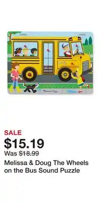 Kohl's Melissa & Doug The Wheels on the Bus Sound Puzzle offer