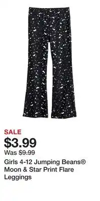 Kohl's Girls 4-12 Jumping Beans Moon & Star Print Flare Leggings offer