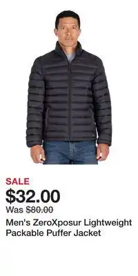 Kohl's Men's ZeroXposur Lightweight Packable Puffer Jacket offer