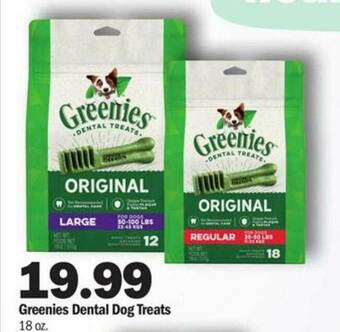 Meijer Greenies Dental Dog Treats offer