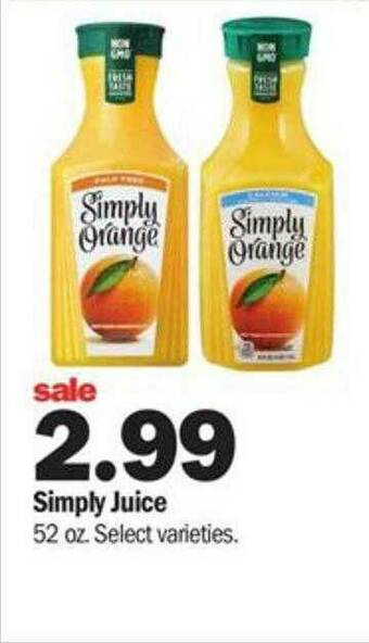 Meijer Simply Juice offer