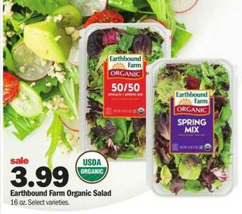 Meijer Earthbound Farm Organic Salad offer