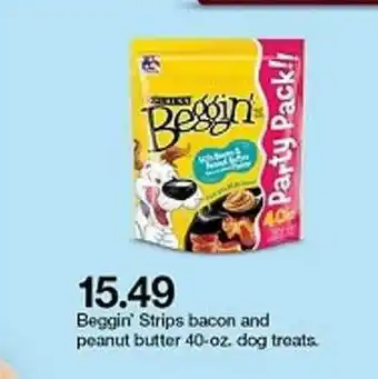 Target Beggin's Strips Bacon And Peanut Butter 40-oz Dog Treats offer