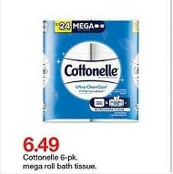 Target Cottonelle 6-pk Mega Roll Bath Tissue offer