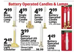 Ocean State Job Lot Battery Operated Candles & Lamps offer