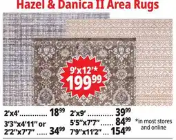 Ocean State Job Lot Danica & Hazel Area Rugs offer