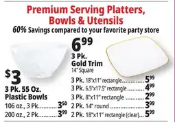 Ocean State Job Lot Premium Serving Platters offer