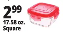 Ocean State Job Lot 17.58 oz. Square Glass Food Storage offer