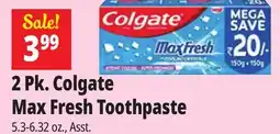 Ocean State Job Lot 2 Pk. Colgate Max Fresh Toothpaste offer
