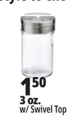 Ocean State Job Lot Spice Jars 3 oz. w/ Swivel Top offer