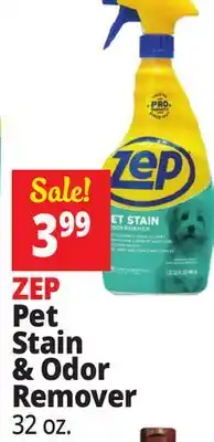 Ocean State Job Lot ZEP Pet Stain and Odor Remover 32 oz offer