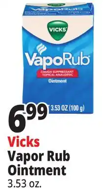 Ocean State Job Lot Vicks VapoRub Cough Suppressant Topical Analgesic Ointment 3.53 oz offer