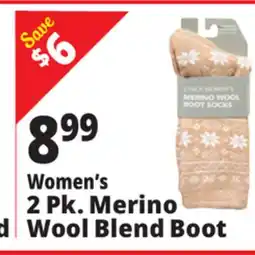 Ocean State Job Lot Women's Merino Wool Active Socks 2 Pack offer