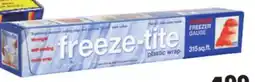 Ocean State Job Lot freeze-tite Premium Freezer Gauge Plastic Wrap 315 Sq ft offer