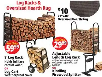 Ocean State Job Lot Log Racks offer